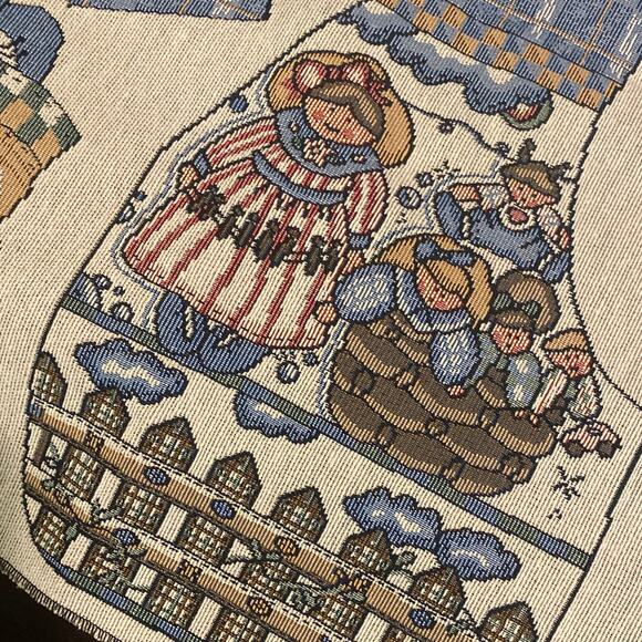 Vintage Cut & Sew vest pattern THICK Tapestry fabric Angels Children Grannycore - Picture 1 of 11